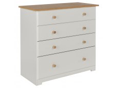 Core Products Core Colorado White and Oak 4 Drawer Chest of Drawers (Flat Packed)