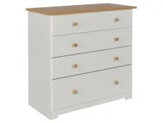 Core Core Colorado White and Oak 4 Drawer Chest of Drawers