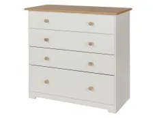 Core Core Colorado White and Oak 4 Drawer Chest of Drawers