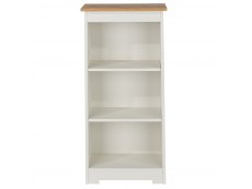 Core Products Core Colorado White and Oak Low Narrow Bookcase (Flat Packed)