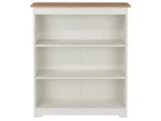 Core Core Colorado White and Oak Low Wide Bookcase