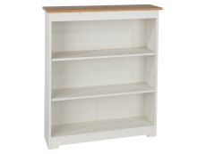 Core Products Core Colorado White and Oak Low Wide Bookcase (Flat Packed)