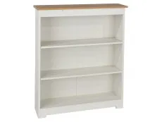 Core Products Core Colorado White and Oak Low Wide Bookcase