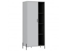 Core Products Core Dallas White and Carbon Grey Oak Bookcase Display Unit (Flat Packed)