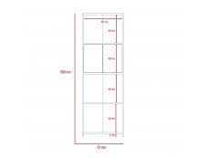 Core Products Core Dallas White and Carbon Grey Oak Bookcase (Flat Packed)