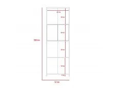 Core Core Dallas White and Grey Oak Bookcase