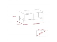 Core Products Core Dallas White and Carbon Grey Oak 1 Drawer Coffee Table (Flat Packed)