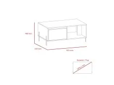 Core Core Dallas White and Grey Oak 1 Drawer Coffee Table