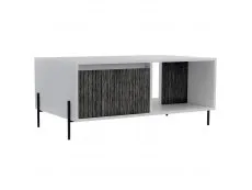 Core Core Dallas White and Grey Oak 1 Drawer Coffee Table