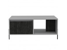 Core Products Core Dallas White and Carbon Grey Oak 1 Drawer Coffee Table (Flat Packed)