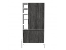 Core Products Core Dallas White and Carbon Grey Oak Drinks and Storage Bar (Flat Packed)