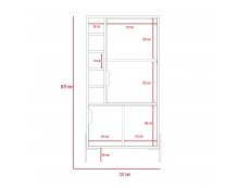 Core Products Core Dallas White and Carbon Grey Oak Drinks and Storage Bar (Flat Packed)
