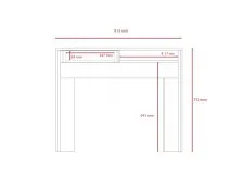 Core Core Dallas White and Grey Oak Home Office 1 Drawer Desk
