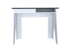 Core Products Core Dallas White and Carbon Grey Oak Home Office 1 Drawer Desk (Flat Packed)