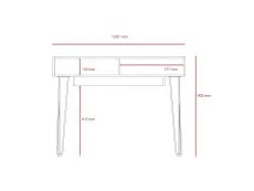 Core Core Dallas White and Grey Oak Home Office Desk with Drawer