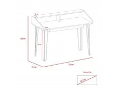 Core Core Dallas White and Grey Oak Home Office Desk with Drawer