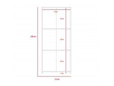 Core Products Core Dallas White and Carbon Grey Oak Low Bookcase (Flat Packed)