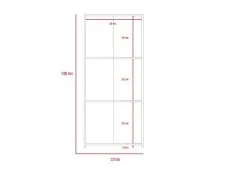 Core Core Dallas White and Grey Oak Low Bookcase