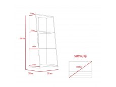 Core Products Core Dallas White and Carbon Grey Oak Low Bookcase (Flat Packed)