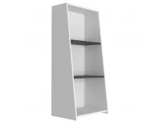 Core Core Dallas White and Grey Oak Low Bookcase