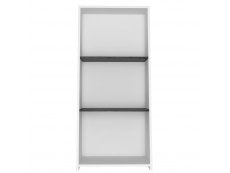 Core Products Core Dallas White and Carbon Grey Oak Low Bookcase (Flat Packed)