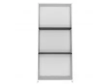 Core Core Dallas White and Grey Oak Low Bookcase