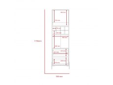 Core Products Core Dallas White and Carbon Grey Oak Tall 1 Door 2 Drawer Bar Cabinet (Flat Packed)