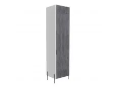 Core Core Dallas White and Grey Oak Tall 2 Door Storage Cabinet