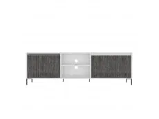 Core Products Core Dallas White and Grey Oak Ultra Wide 2 Door 1 Drawer TV Cabinet