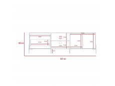 Core Products Core Dallas White and Carbon Grey Oak Ultra Wide 2 Door 1 Drawer TV Cabinet (Flat Packed)