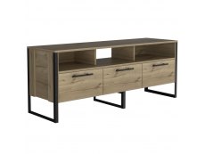 Core Products Core Brooklyn Bleached Pine Effect 3 Door Wide Screen TV Rack (Flat Packed)