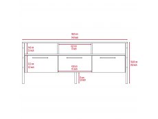 Core Products Core Brooklyn Bleached Pine Effect 3 Door Wide Screen TV Rack (Flat Packed)