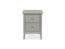 Core Como Light Grey 2 Drawer Bedside Cabinet (Flat Packed)