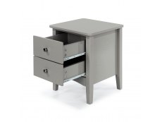 Core Products Core Como Light Grey 2 Petite Drawer Bedside Cabinet (Flat Packed)