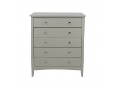 Core Products Core Como Light Grey 5 Drawer Chest of Drawers (Flat Packed)