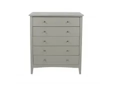 Core Como Light Grey 5 Drawer Chest of Drawers