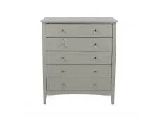Core Core Como Light Grey 5 Drawer Chest of Drawers
