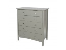 Core Products Core Como Light Grey 5 Drawer Chest of Drawers (Flat Packed)