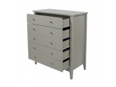 Core Products Core Como Light Grey 5 Drawer Chest of Drawers (Flat Packed)