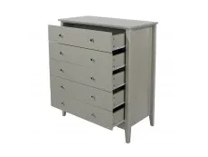 Core Core Como Light Grey 5 Drawer Chest of Drawers