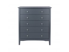 Core Products Core Como Midnight Blue 5 Drawer Chest of Drawers (Flat Packed)