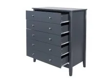 Core Core Como Midnight Blue 5 Drawer Chest of Drawers