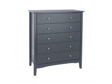 Core Products Core Como Midnight Blue 5 Drawer Chest of Drawers (Flat Packed)