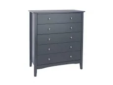 Core Core Como Midnight Blue 5 Drawer Chest of Drawers