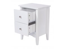 Core Products Core Como White 2 Drawer Bedside Cabinet (Flat Packed)