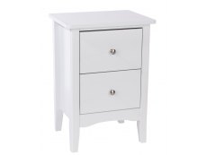 Core Products Core Como White 2 Drawer Bedside Cabinet (Flat Packed)