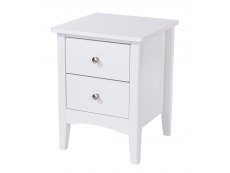 Core Products Core Como White 2 Petite Drawer Bedside Cabinet (Flat Packed)