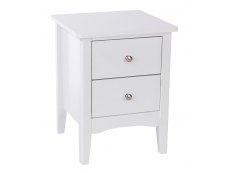 Core Products Core Como White 2 Petite Drawer Bedside Cabinet (Flat Packed)