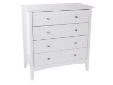 Core Core Como White 4 Drawer Chest of Drawers