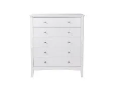 Core Core Como White 5 Drawer Chest of Drawers